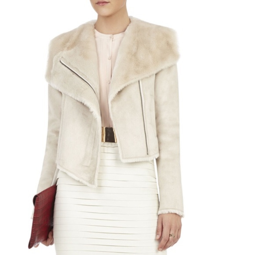 BCBG Max Azria Faux Shearling Jacket